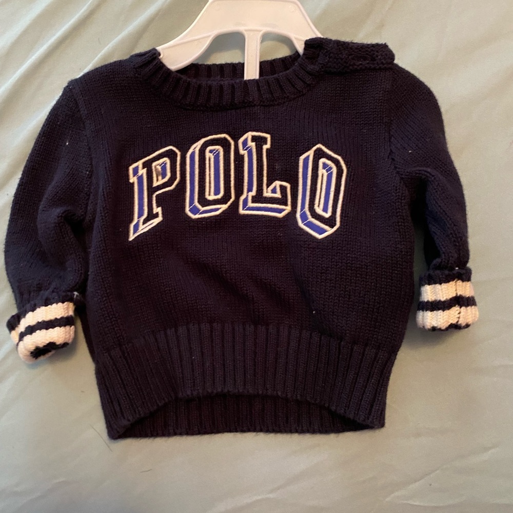 Navy blue sweater for baby boy. Like new condition.